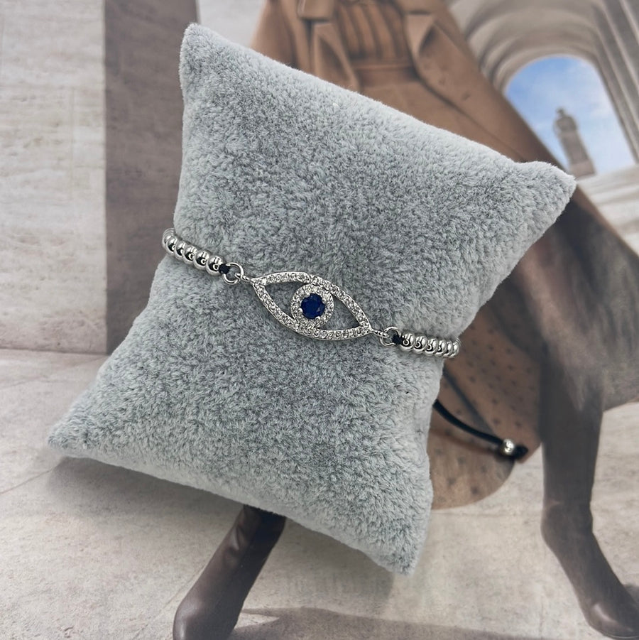 Silver Evil Eye Bracelet