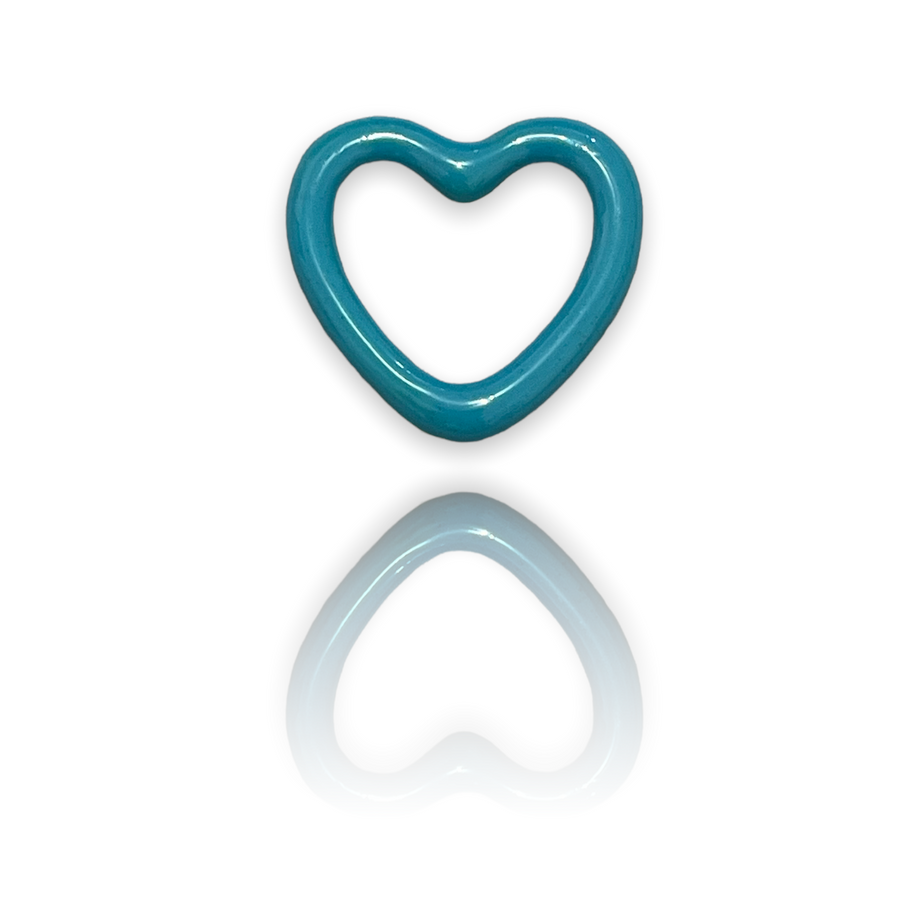 Open Heart Enamel Charm