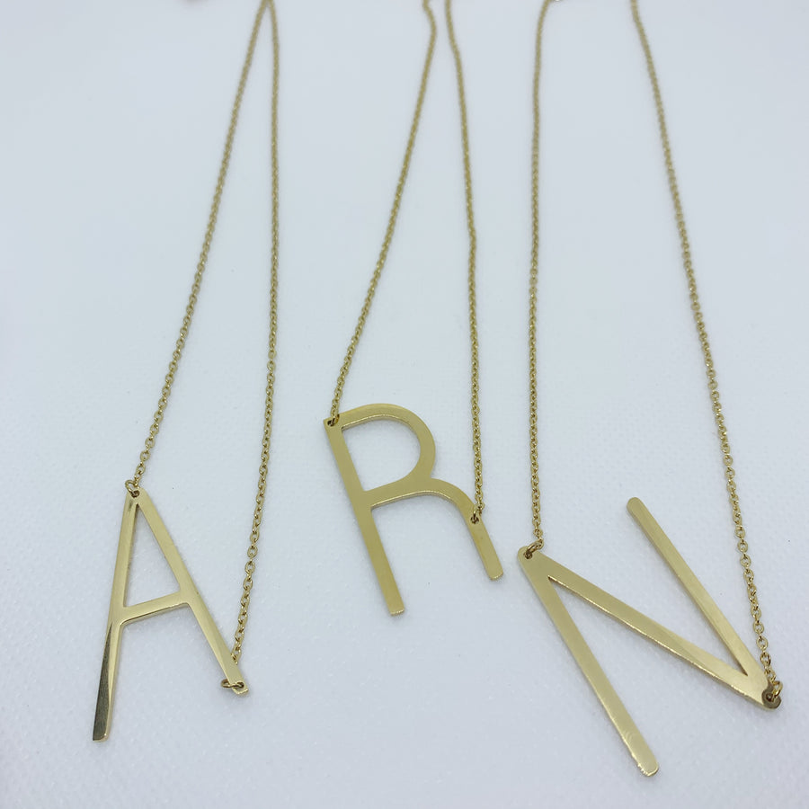 Big Initial Letter Necklace