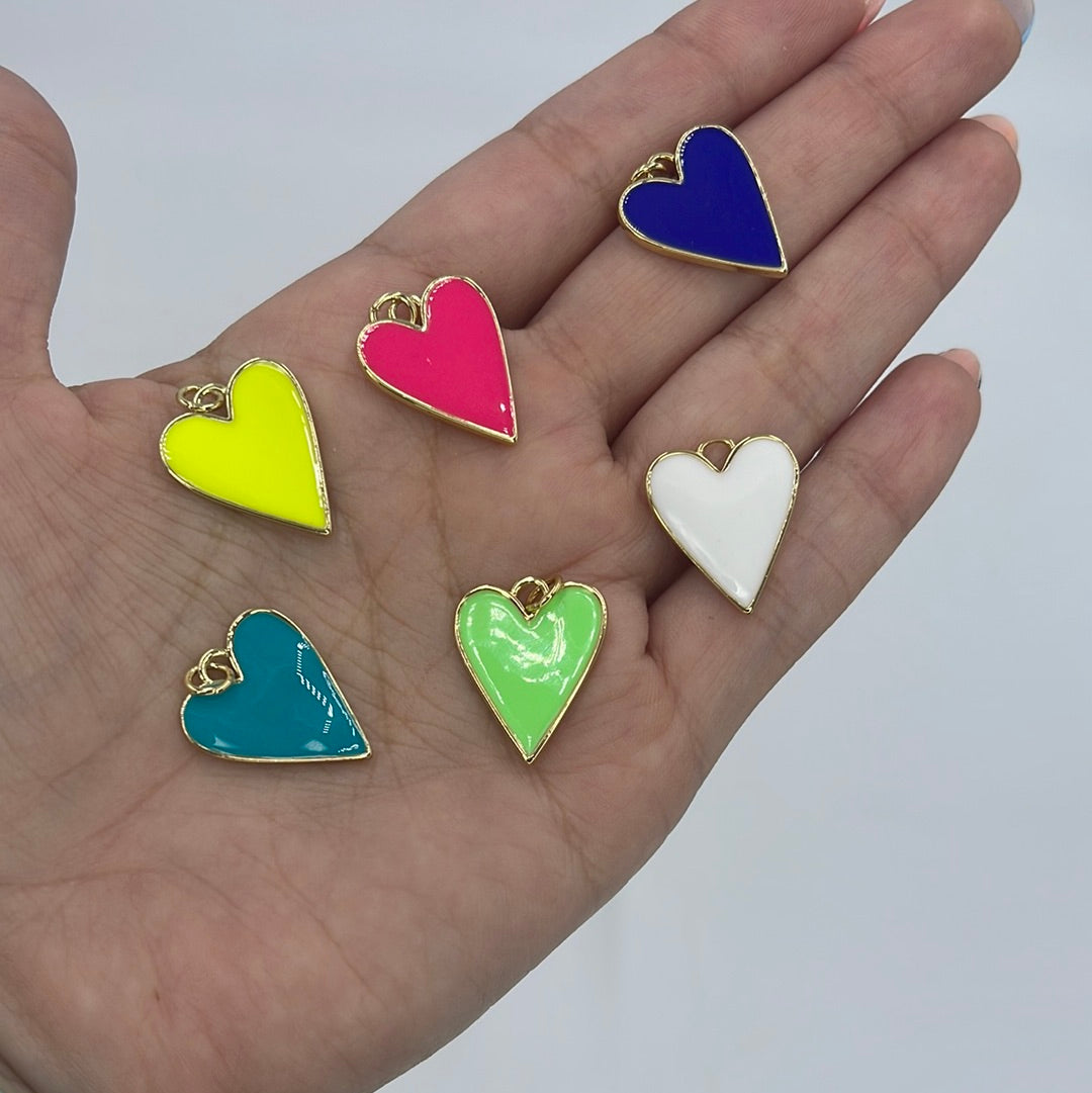 Small Heart Colors Charm