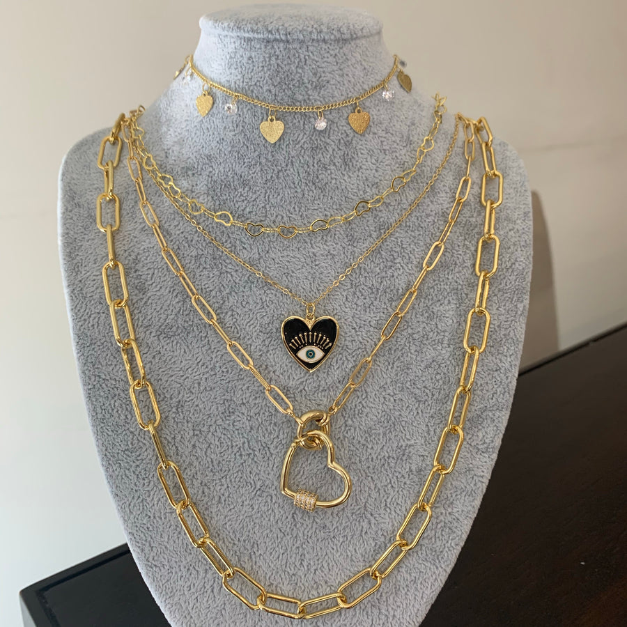 Hearts Chain Necklace