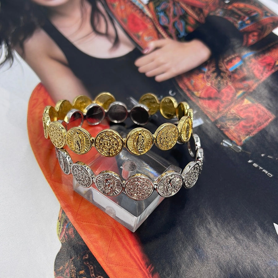 Multi Medallion Cuff Bracelet