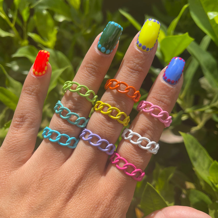 Summer Neon Link Ring