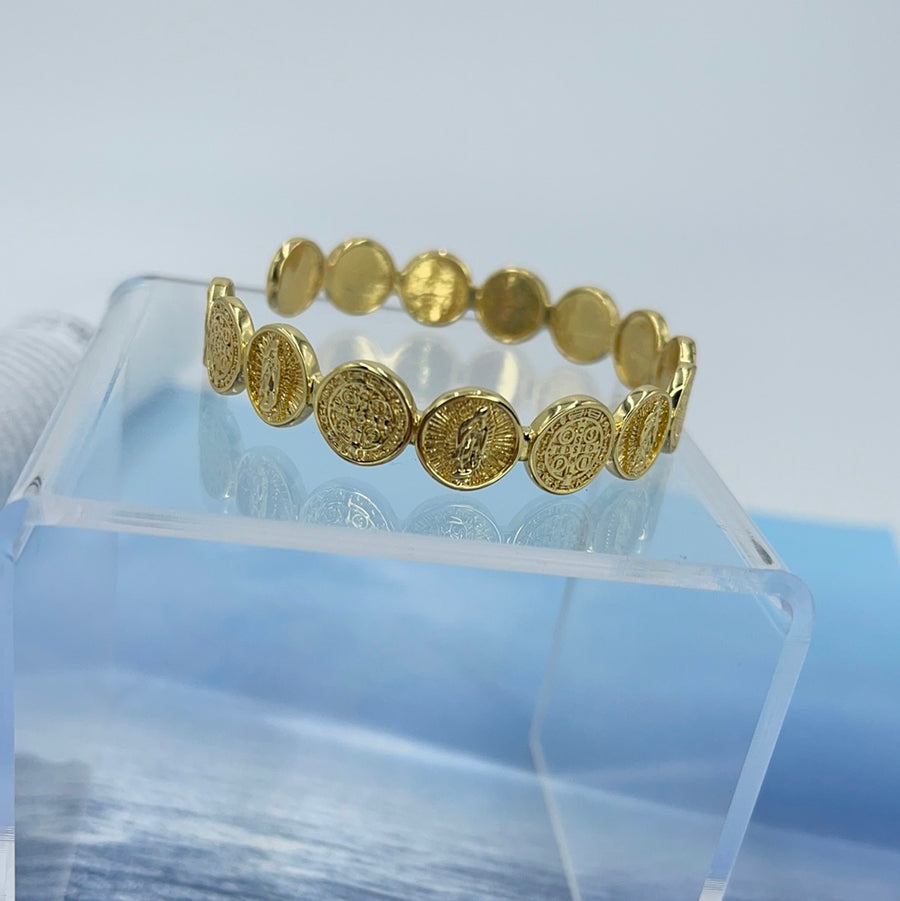 Multi Medallion Cuff Bracelet