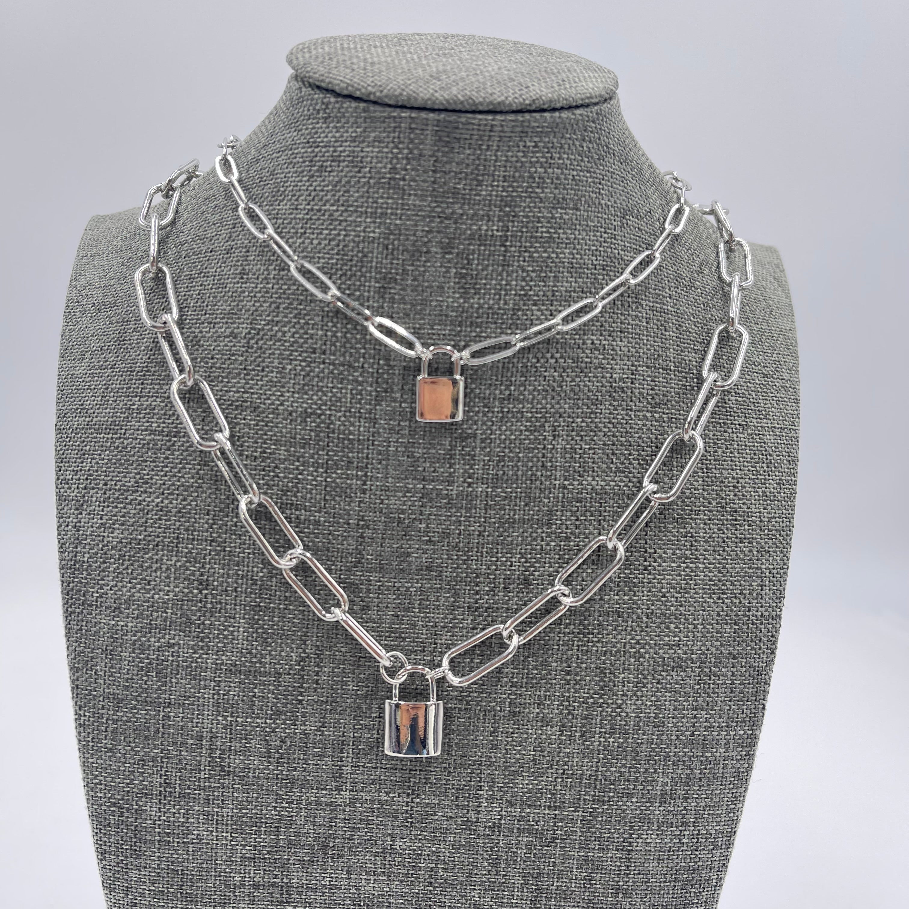 Silver Paper Clip Necklace