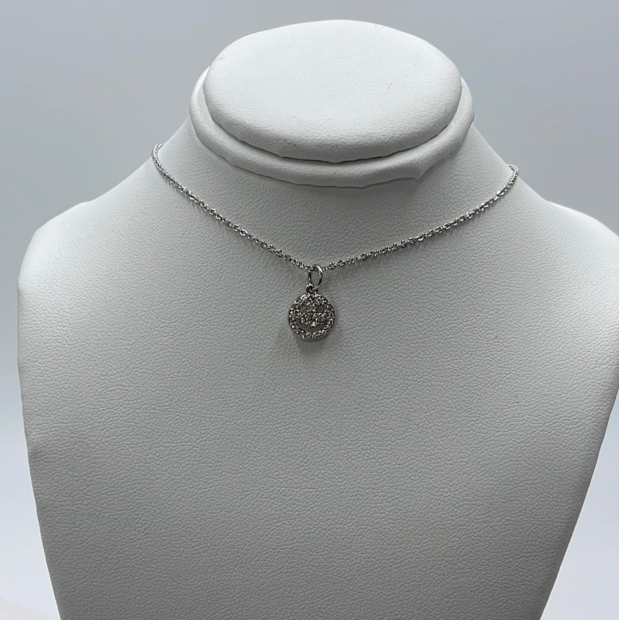 Smile Face Silver Necklace