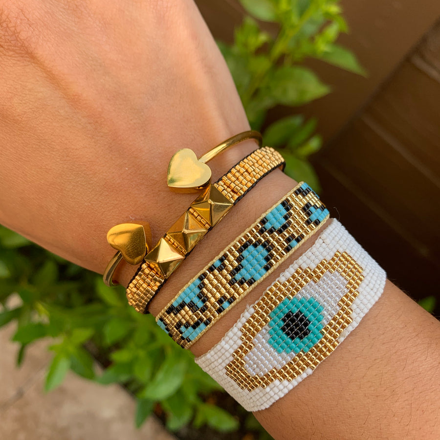 Animal Print Beaded Bracelet