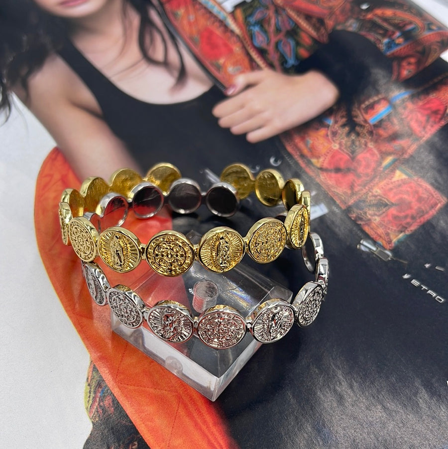 Multi Medallion Cuff Bracelet