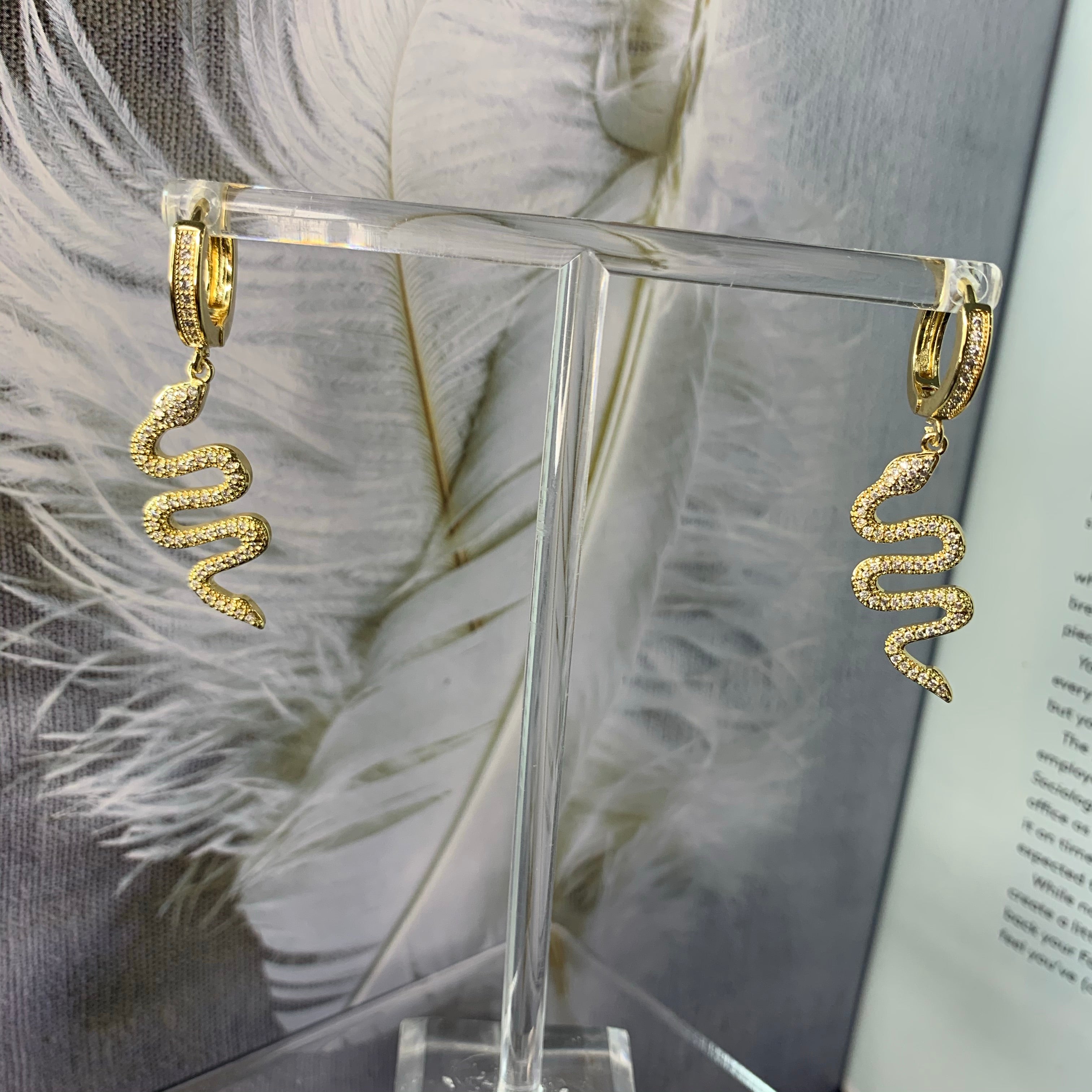 Golden Snake Hoops