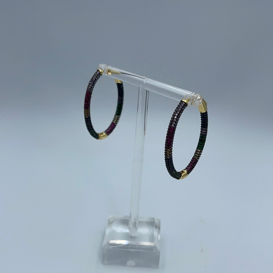 Full Zirconium Oval Hoops