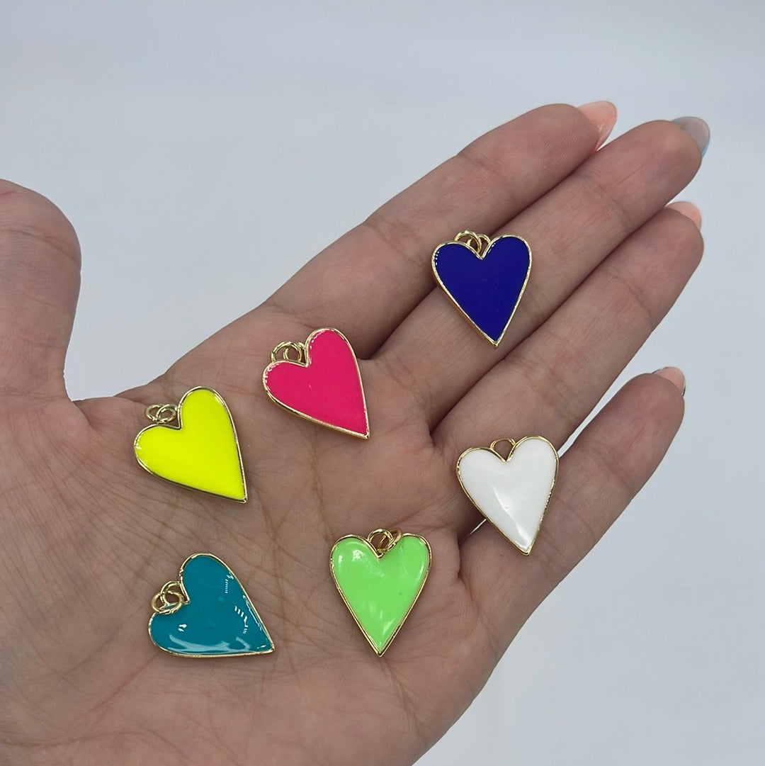 Small Heart Colors Charm