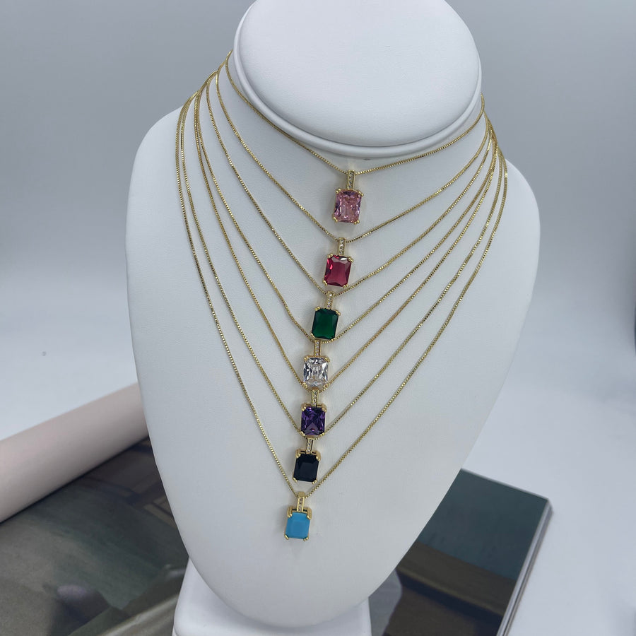 Baguette Color Necklace