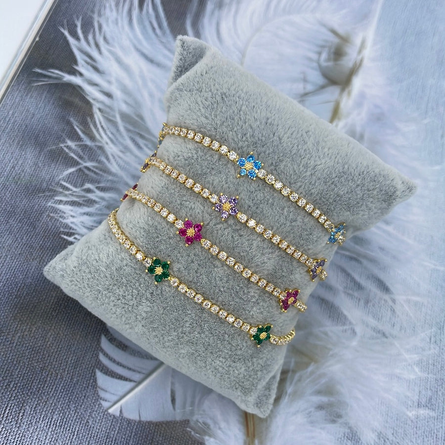 Sweet Flower Crystal Bracelet