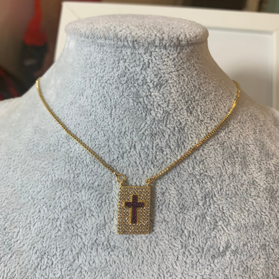 Cross Color Necklace