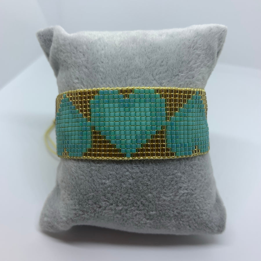 Three Heart Beaded Bracelet